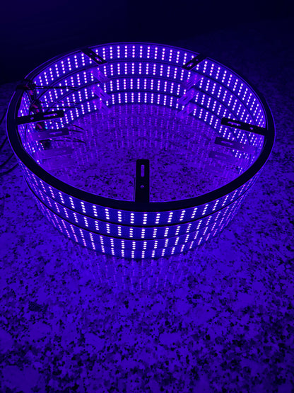 Shoreline Offroad Pro Series RGBIC LED Wheel Lights demonstrating clear ground illumination for off-road safety.