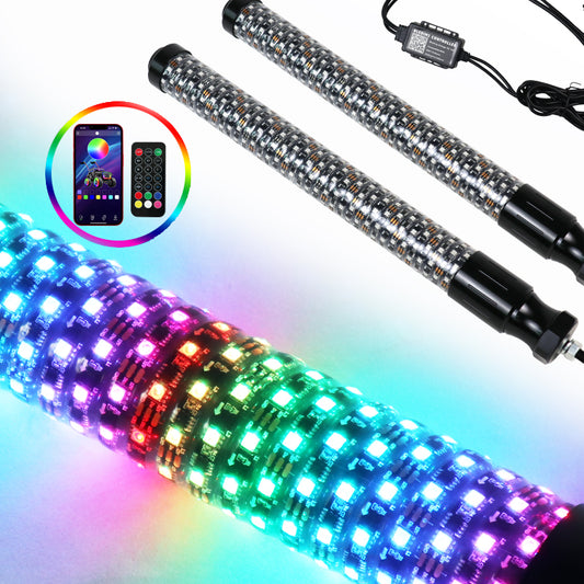 The brightest Jeep and truck led multi color whip light 