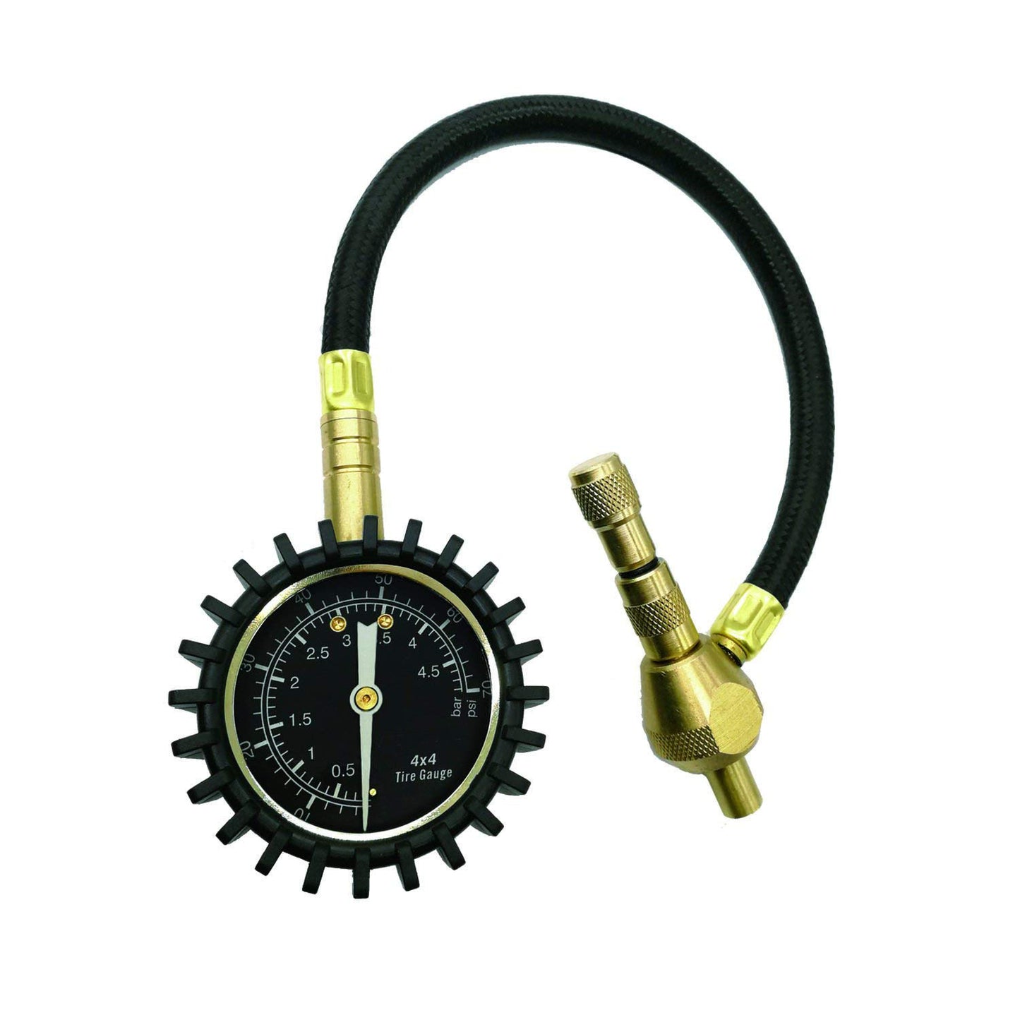 a pressure gauge with a hose connected to it