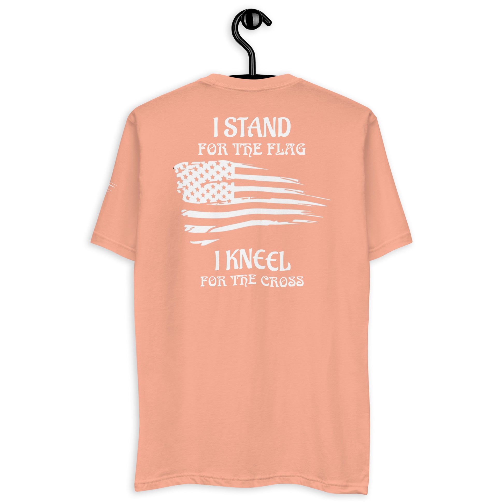 a t - shirt that says i stand for the flag i kneel for the