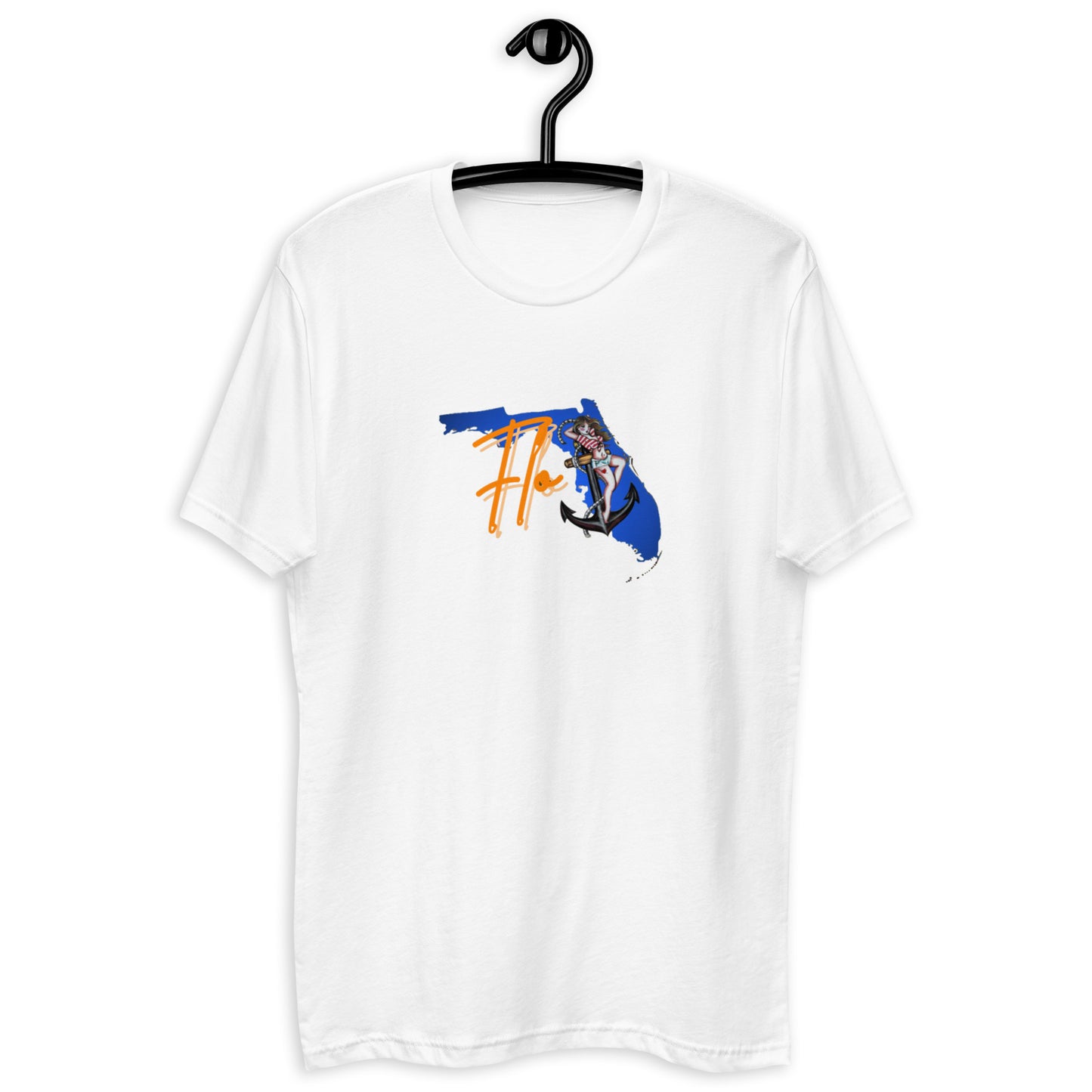 a white t - shirt with a picture of the state of florida on it