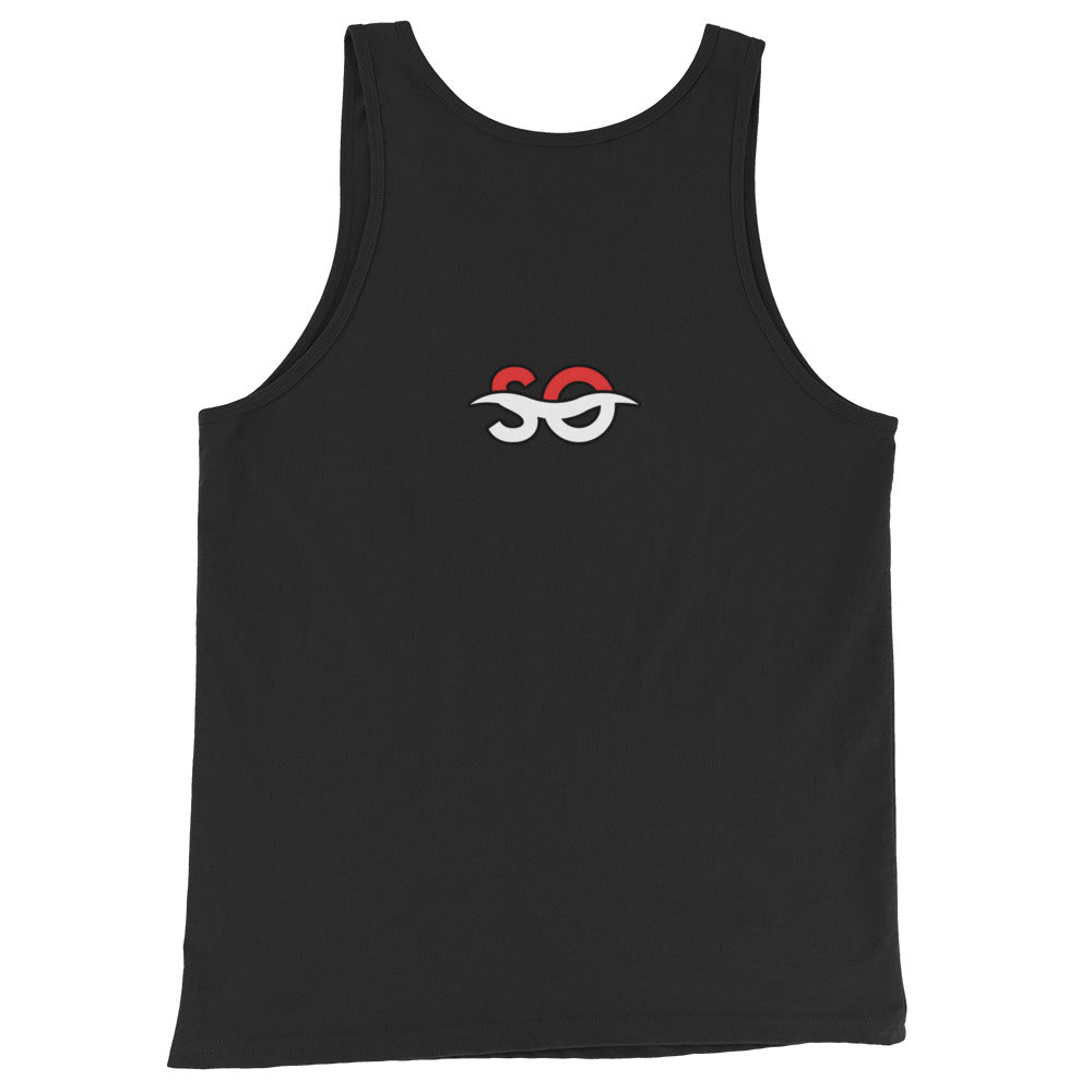 a black tank top with the om symbol on it