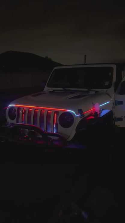 Shoreline Offroad Pro Series Custom Strip Lighting Hood Kit