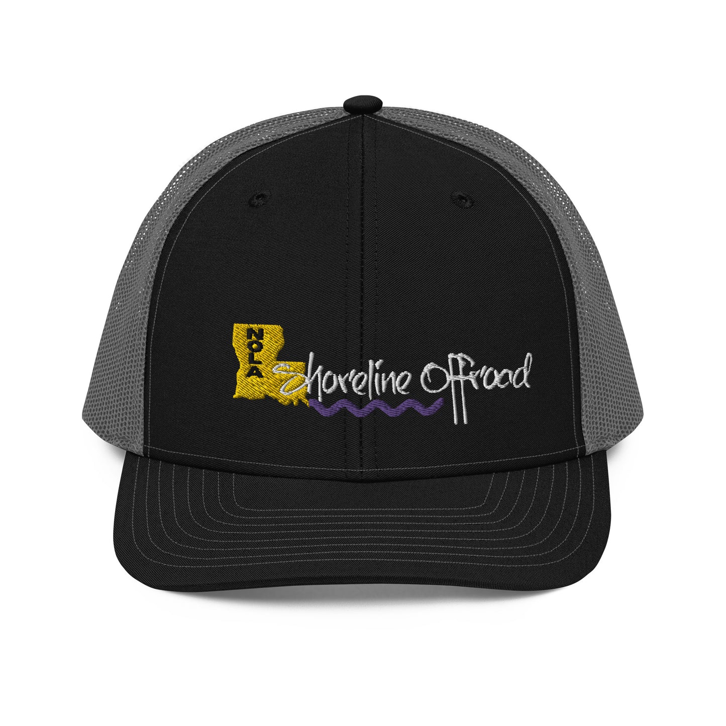 a black trucker hat with the words adventure on it