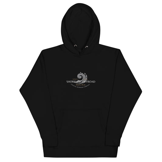 a black hoodie with the logo of a motorcycle club