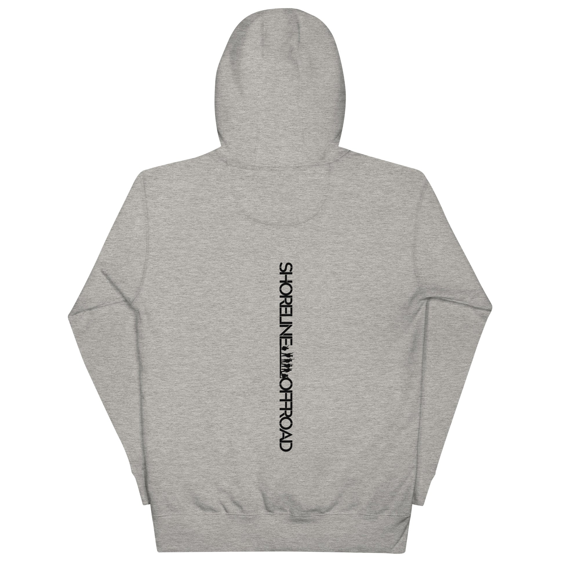 a grey hoodie with the words, stop and go on it