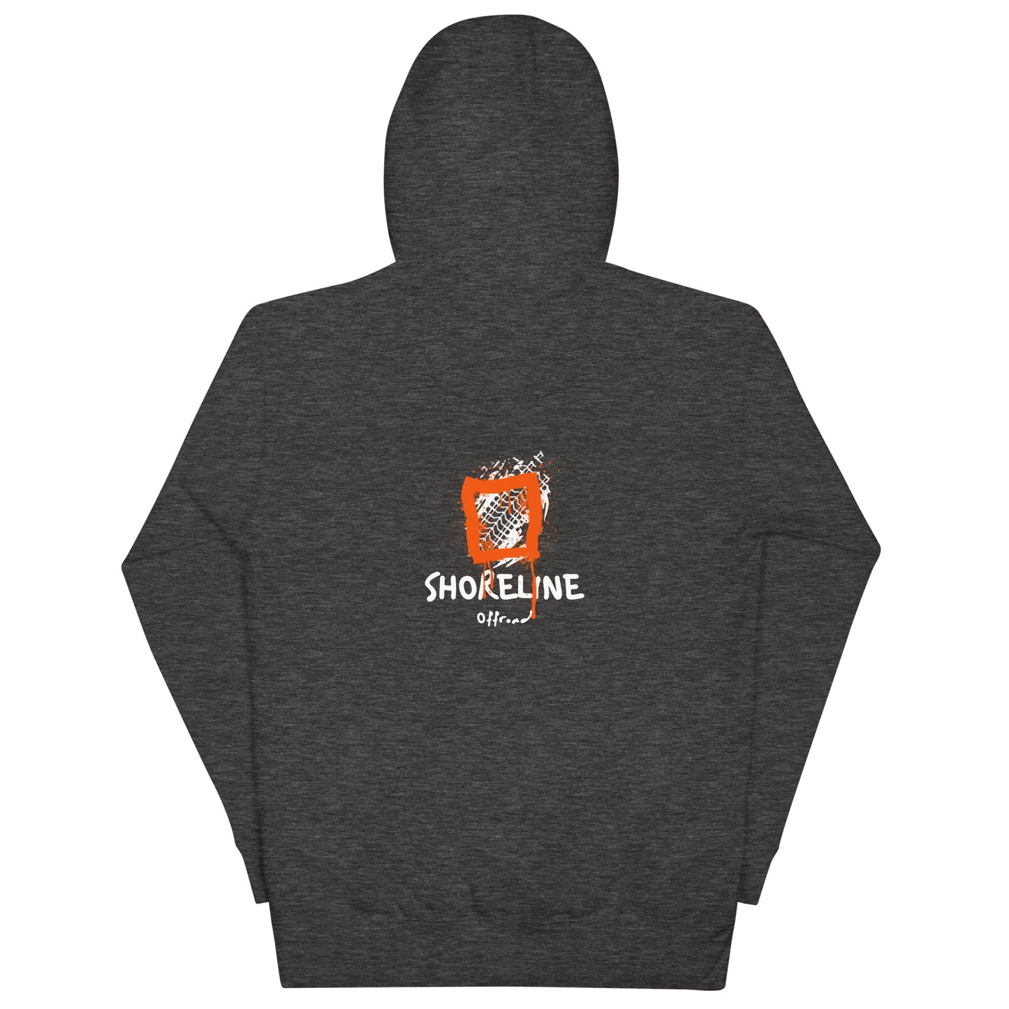 a hooded sweatshirt with the words shoreline on it