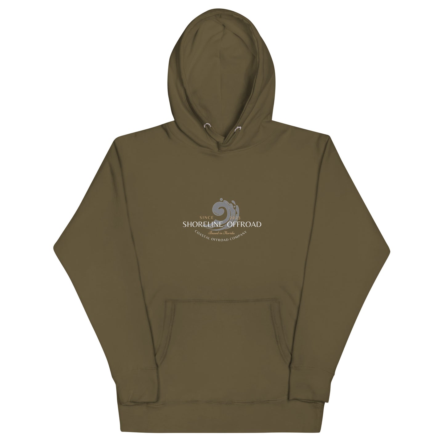 a brown hoodie with the logo of a bird on it