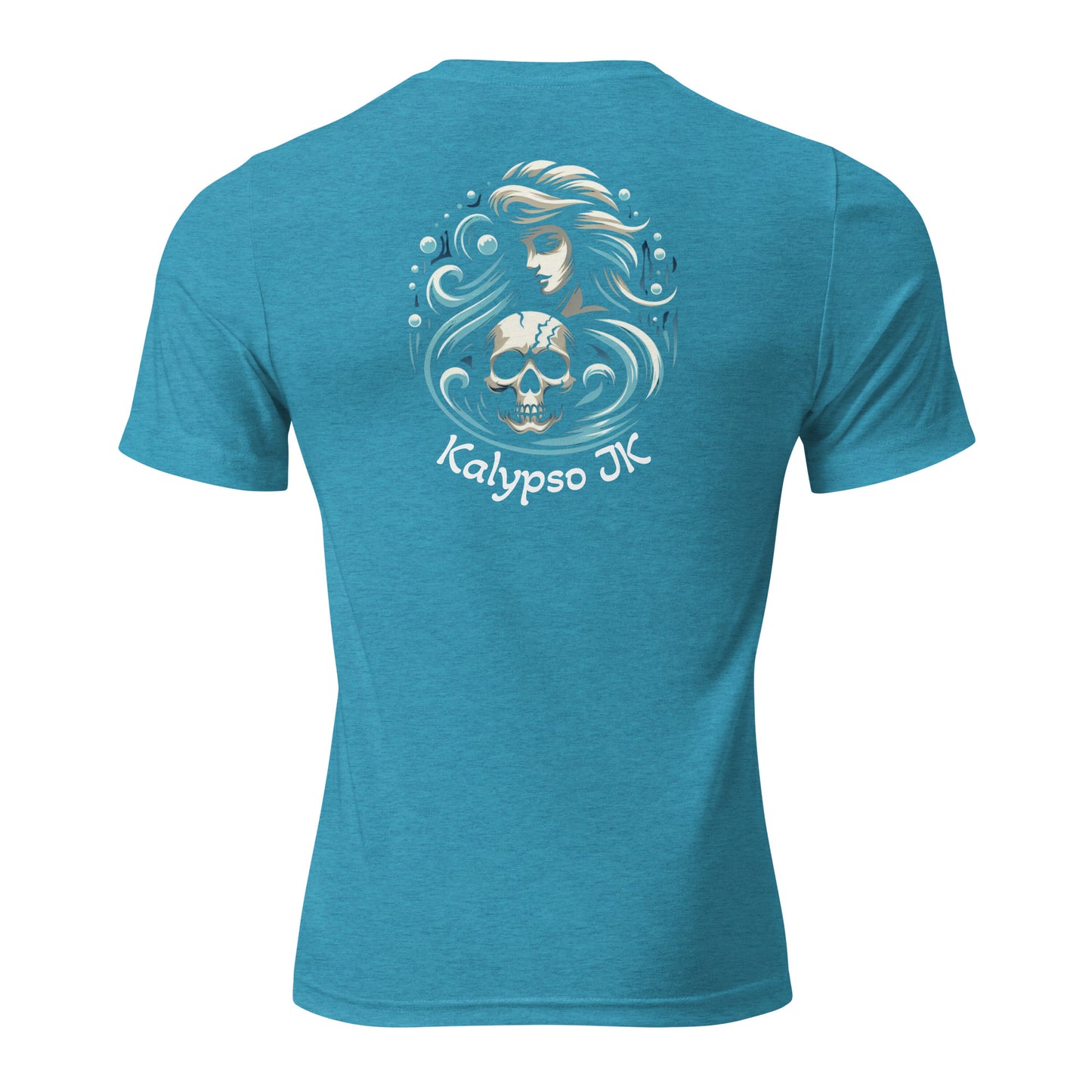 a women's t - shirt with an image of a woman with a skull