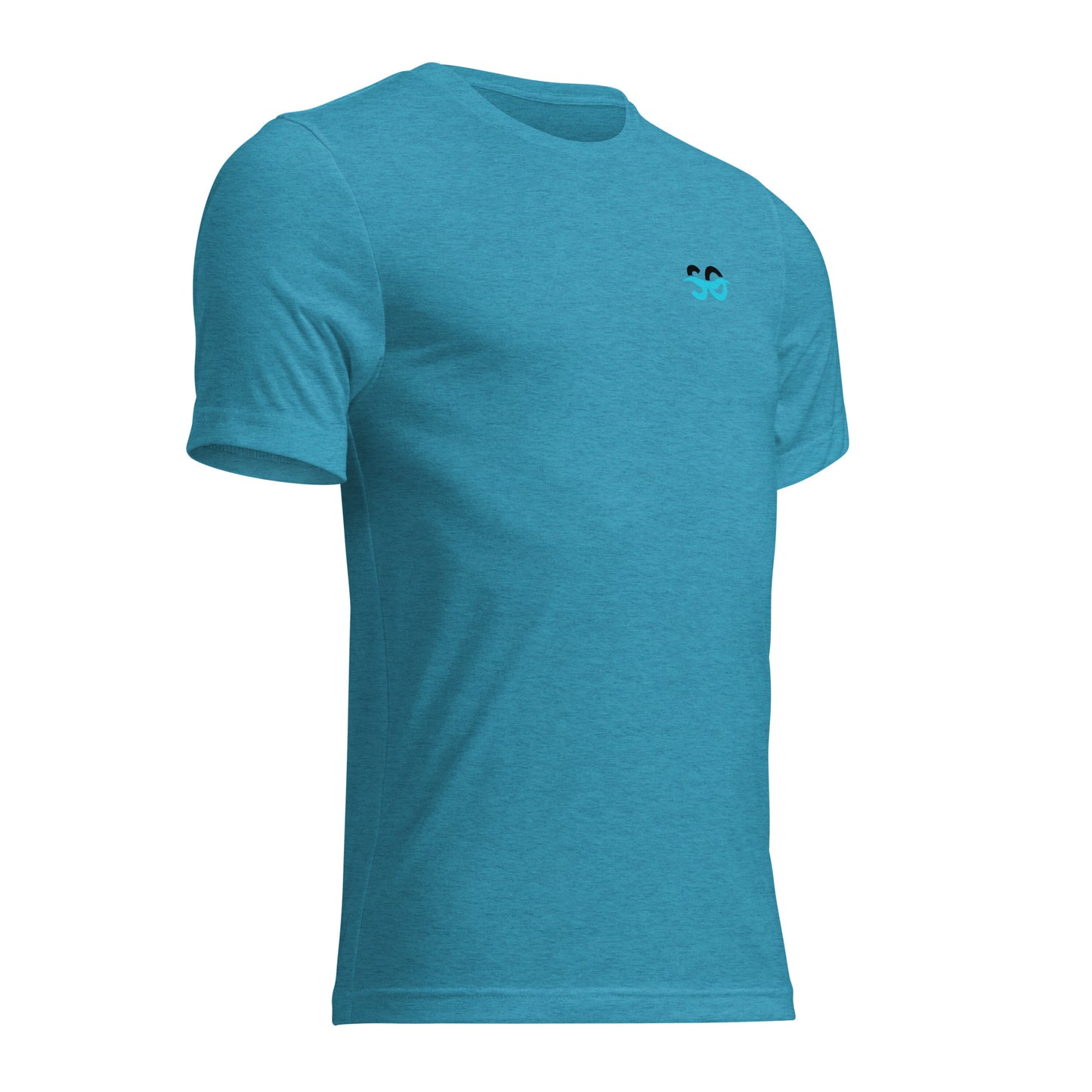 a blue t - shirt with a small elephant on the chest