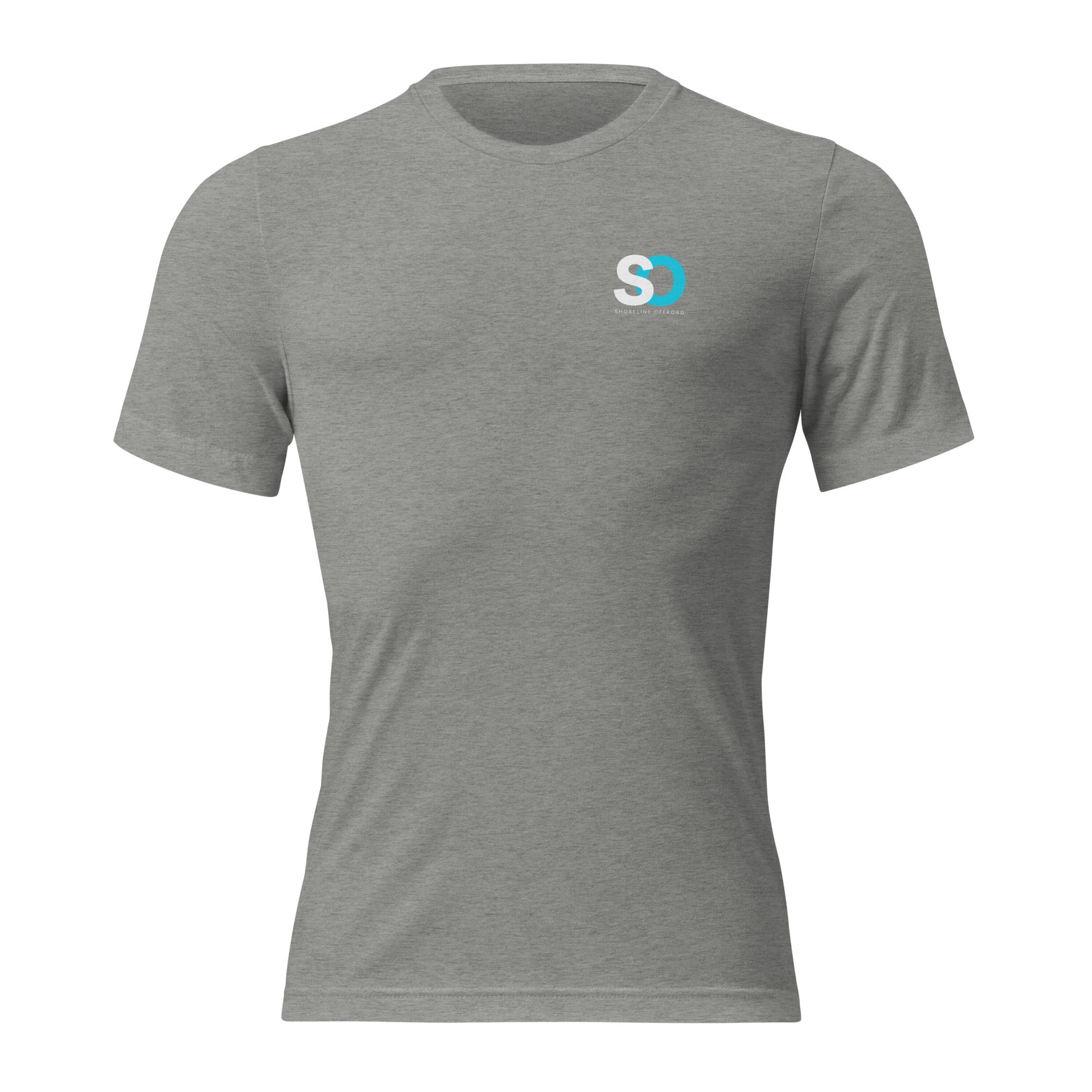 a grey t - shirt with the s logo on it