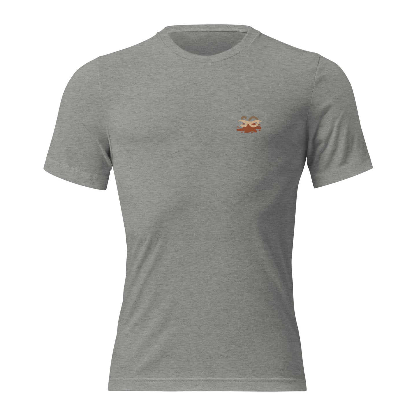 a grey t - shirt with a picture of a bird on it