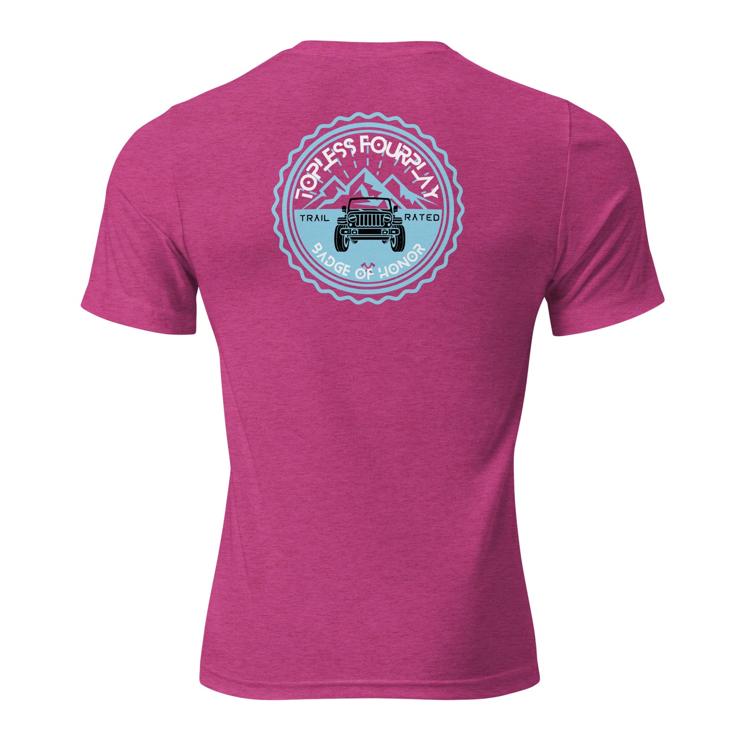 a pink shirt with a pink truck on it