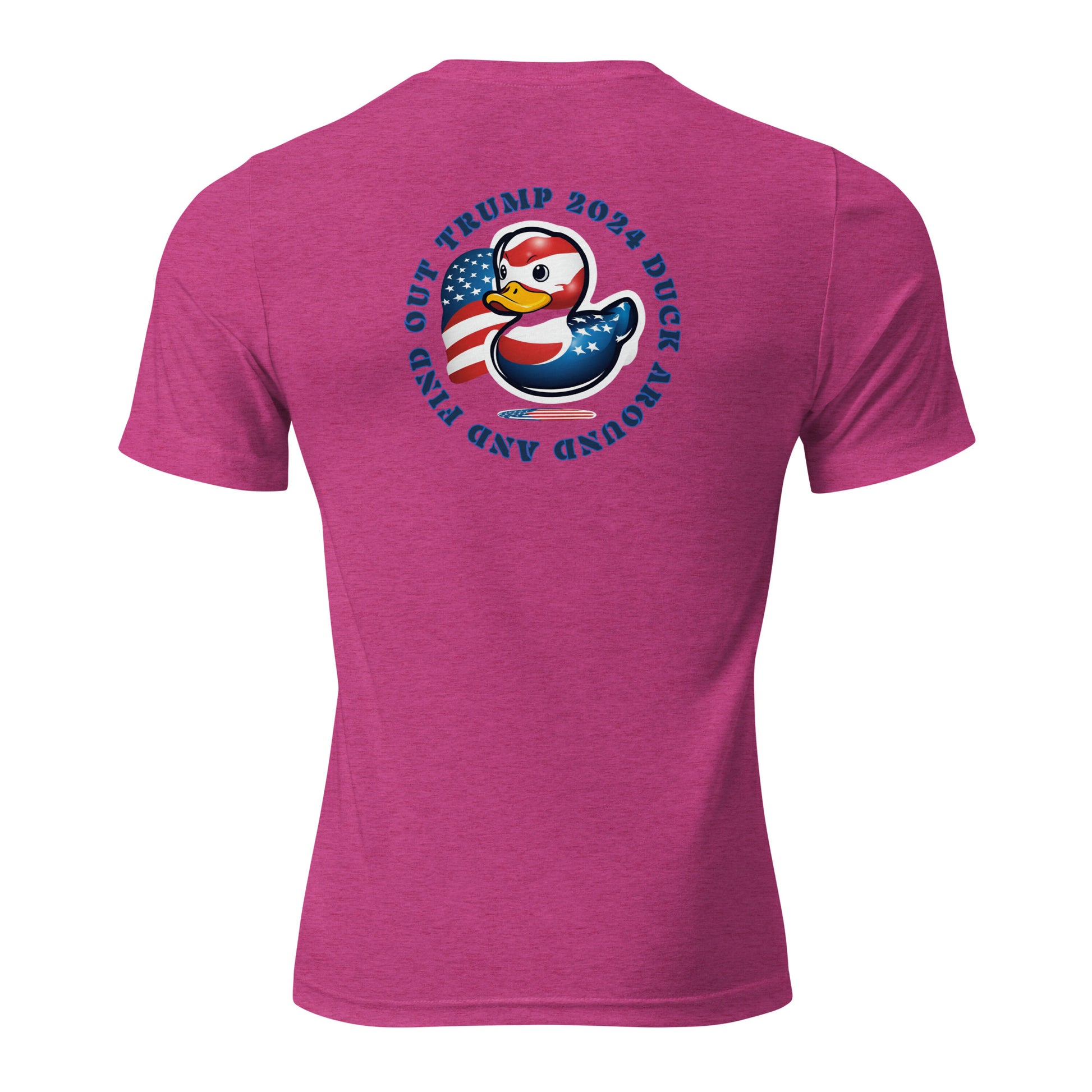 a pink t - shirt with an american flag on it