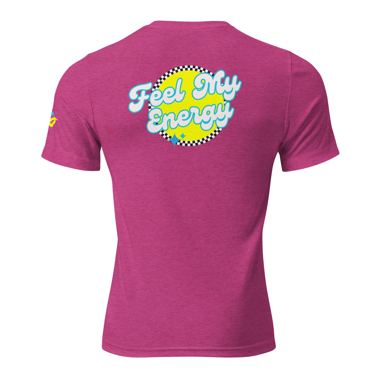 a pink shirt with the words feel city energy on it