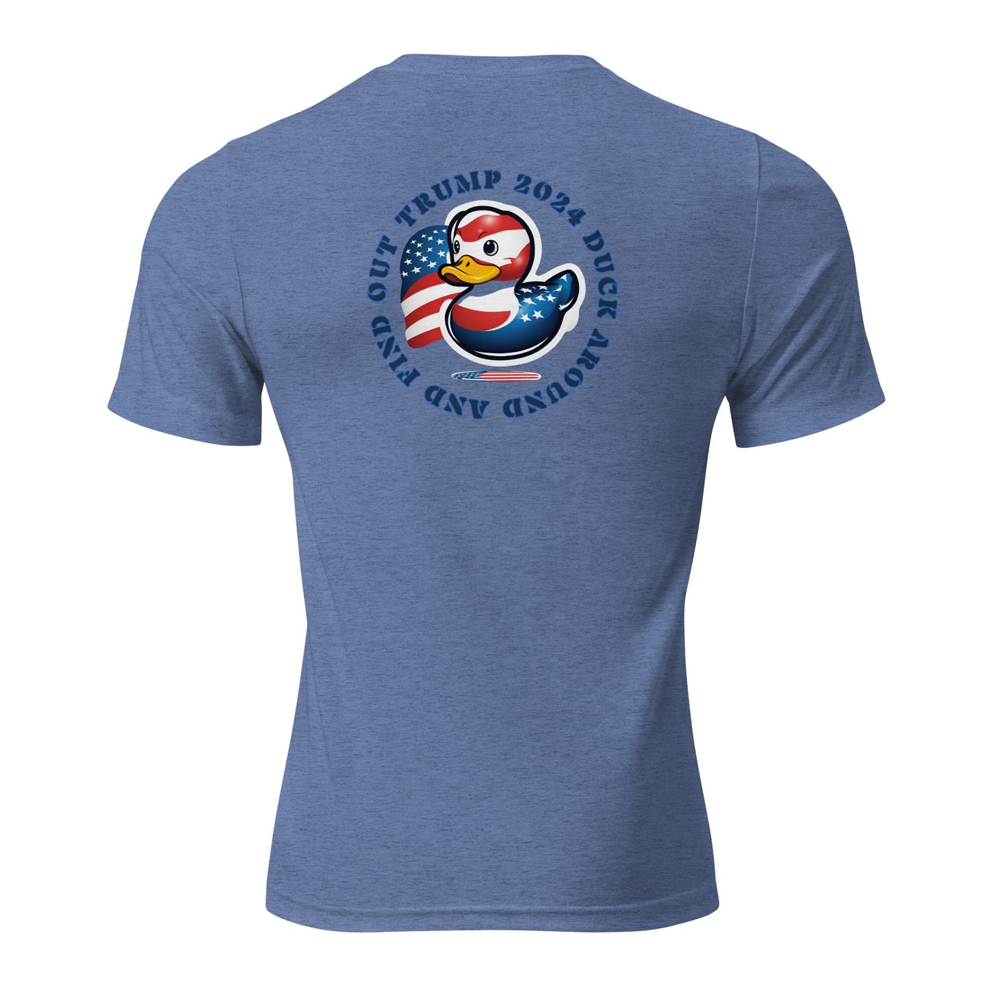 a blue t - shirt with an american flag on it