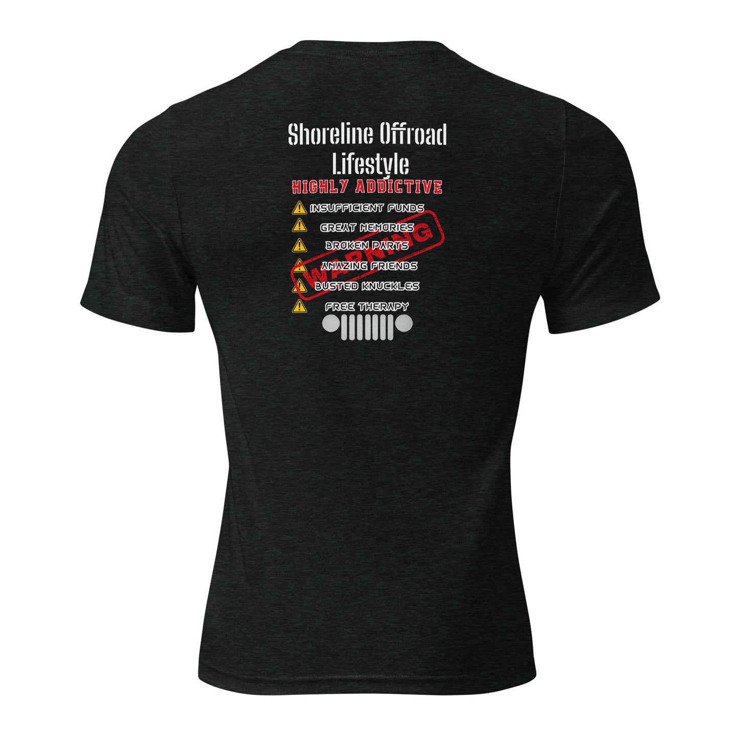 a black t - shirt with a list of different things on it