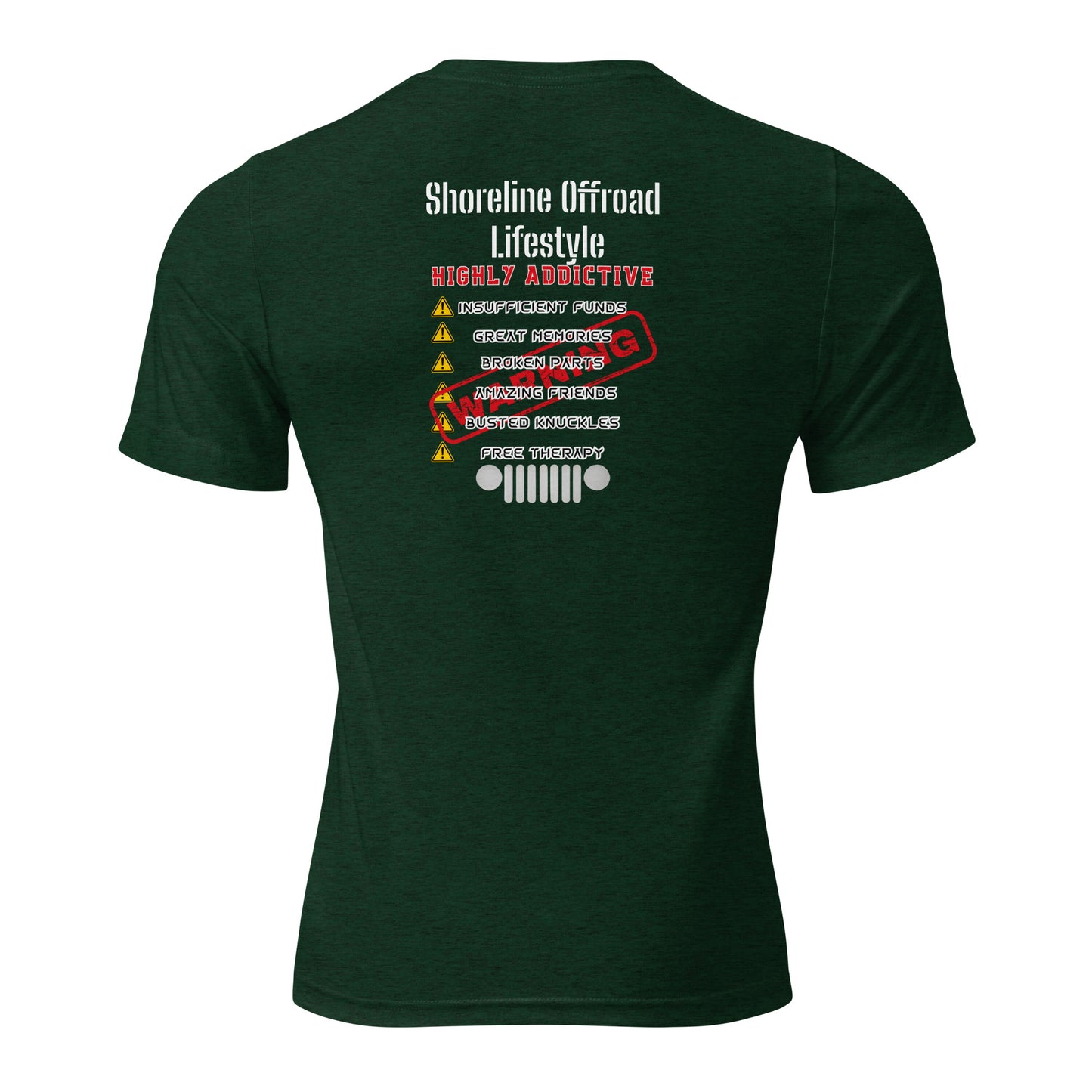 a green t - shirt with a list of different things on it