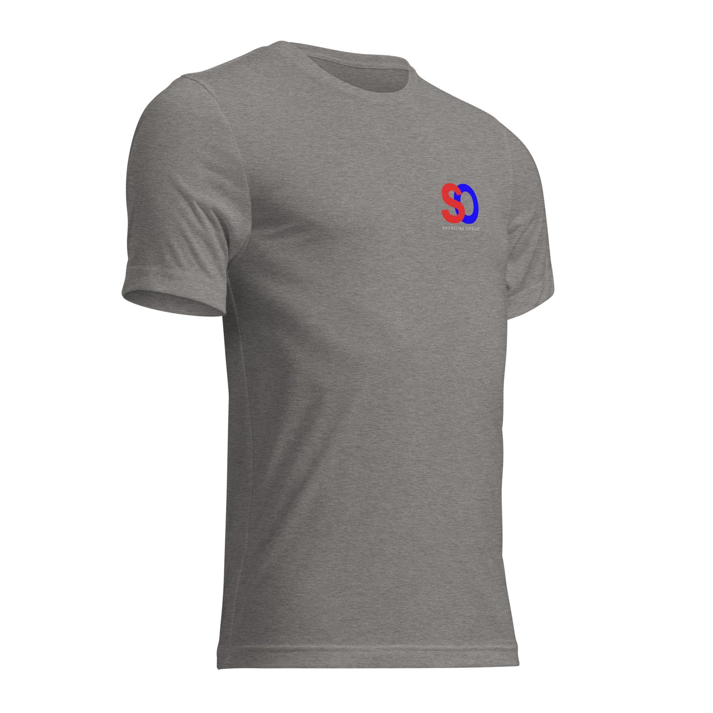 a grey t - shirt with the g logo on it