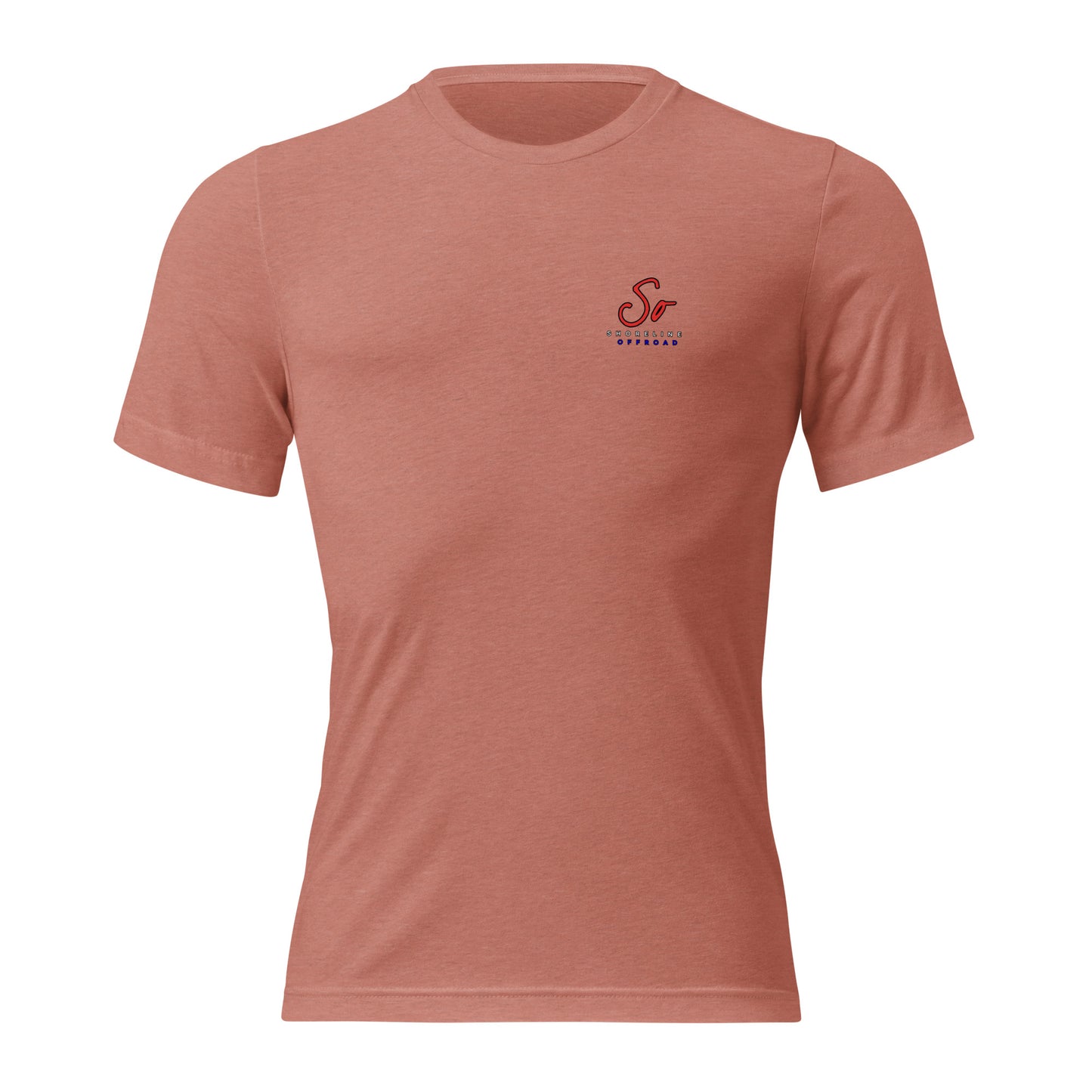 a women's t - shirt with a red design on the chest