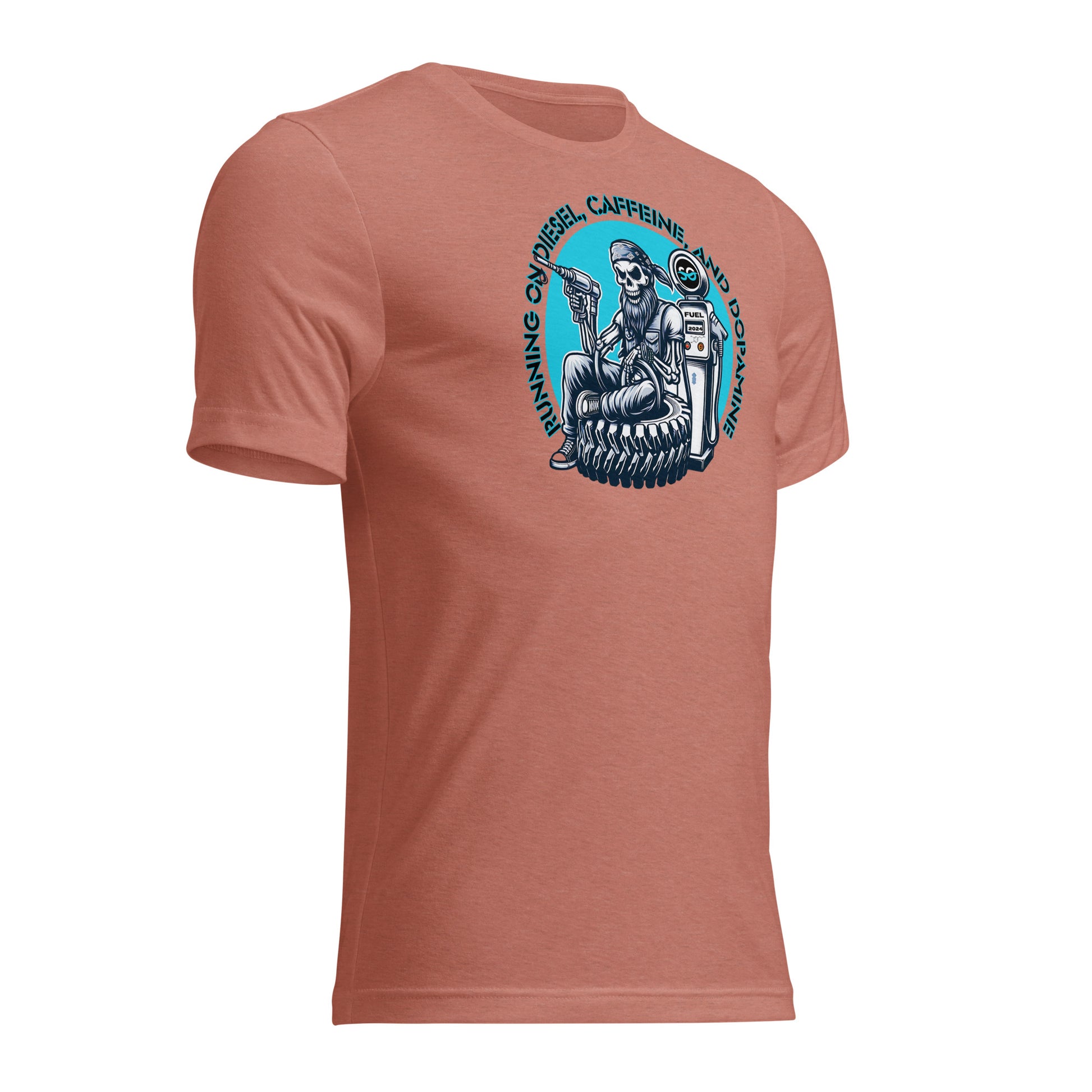 a t - shirt with an image of a man on a motorcycle