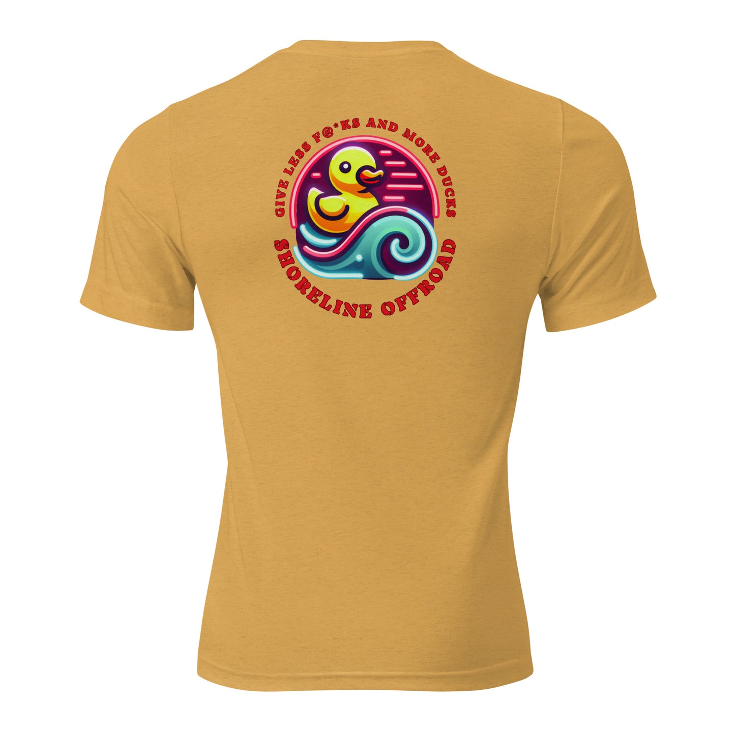 a yellow t - shirt with an image of a fish on it