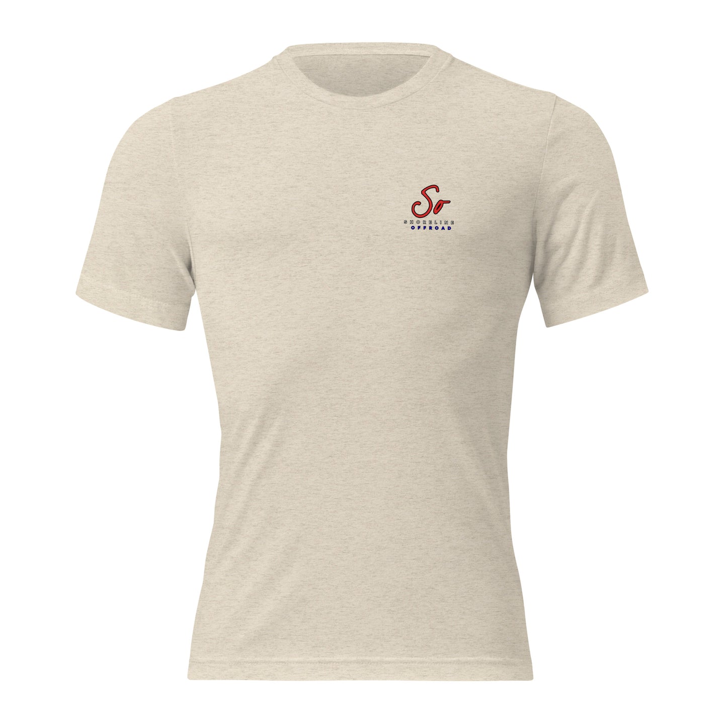 a white t - shirt with a red logo on the chest