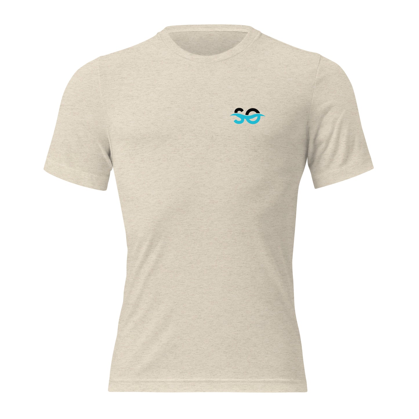 a white t - shirt with a blue smiley face on it