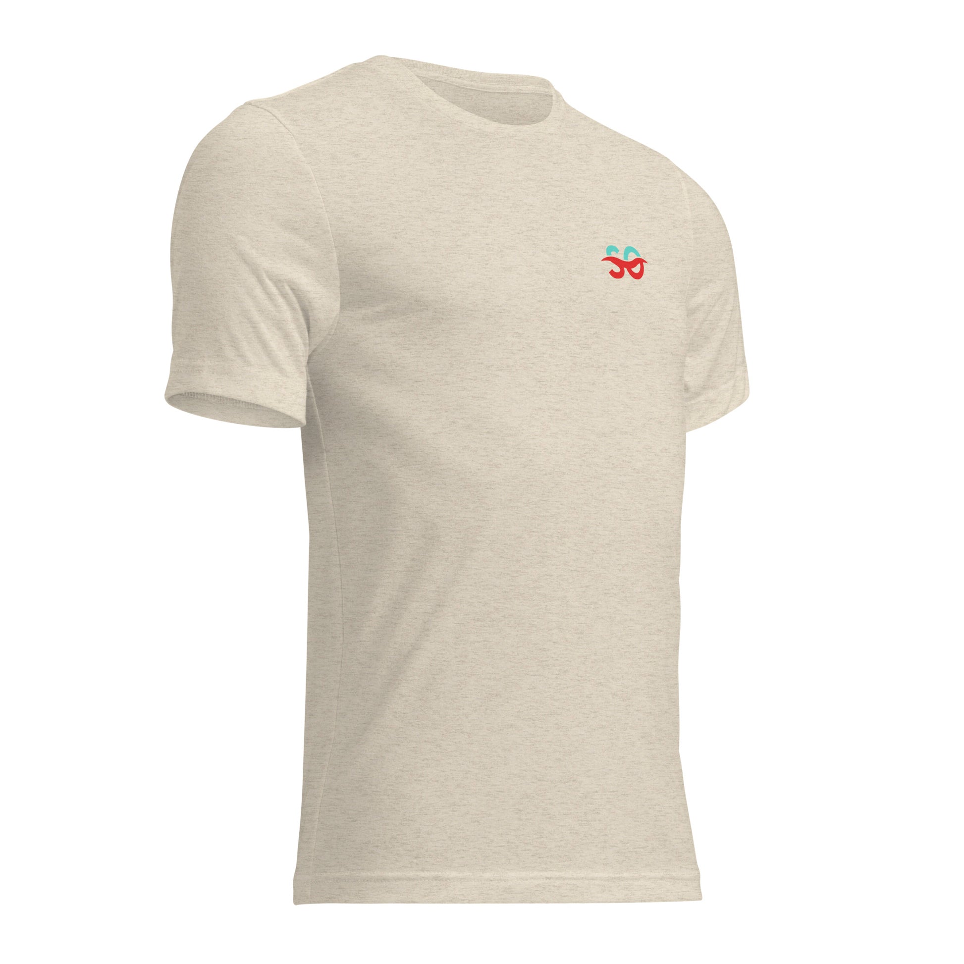 a white t - shirt with a red butterfly on the chest