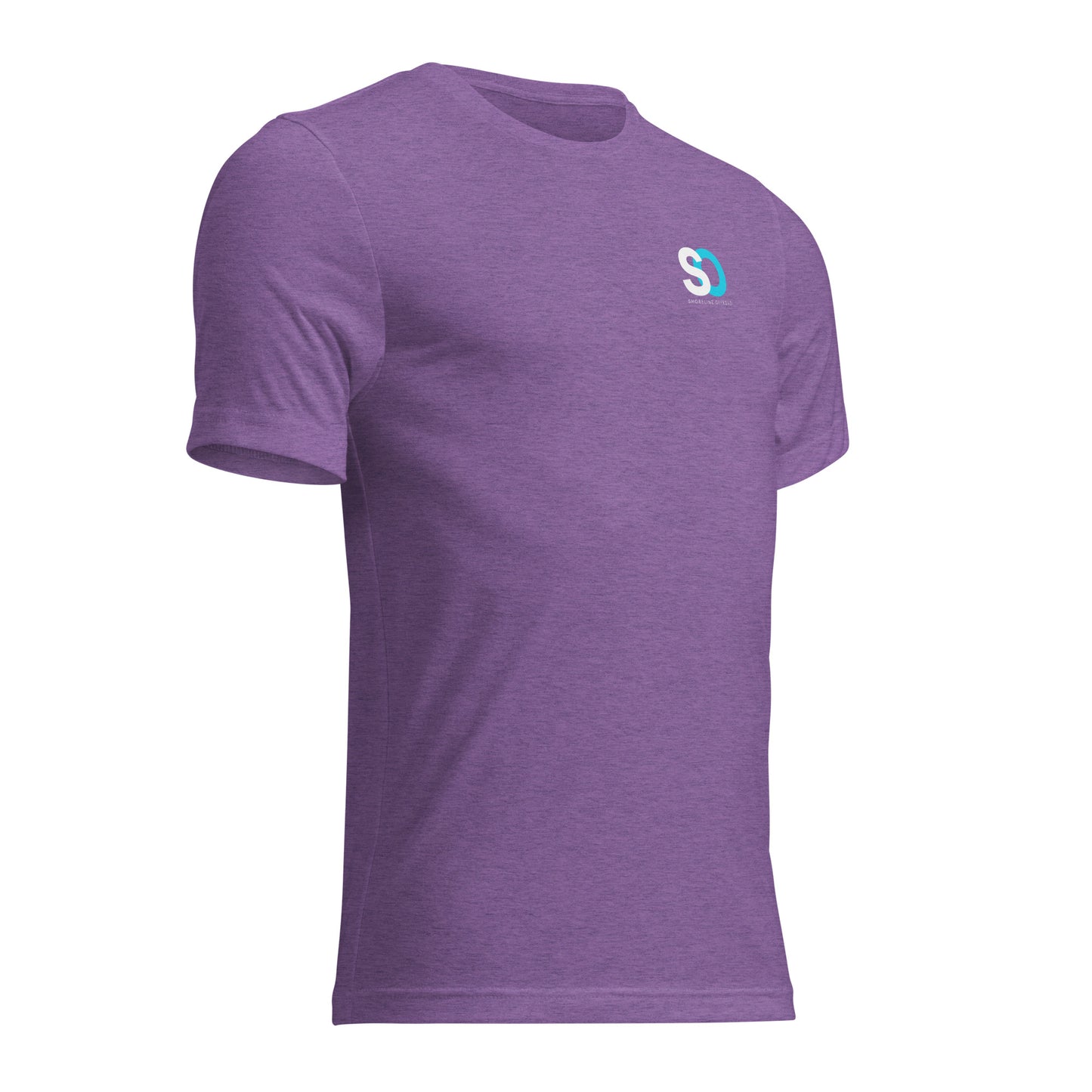 a purple t - shirt with the s on it