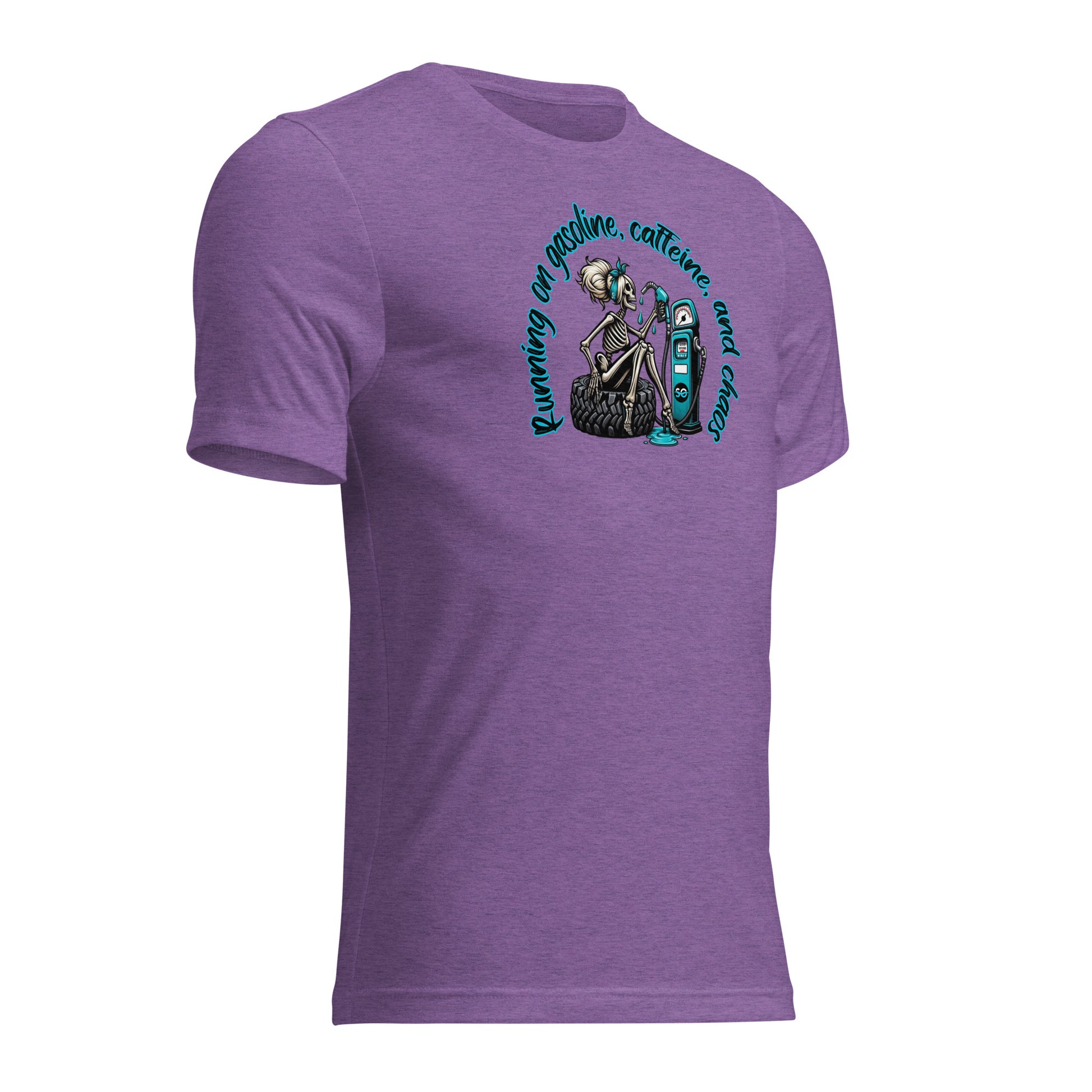a purple t - shirt with an image of a wizard on it