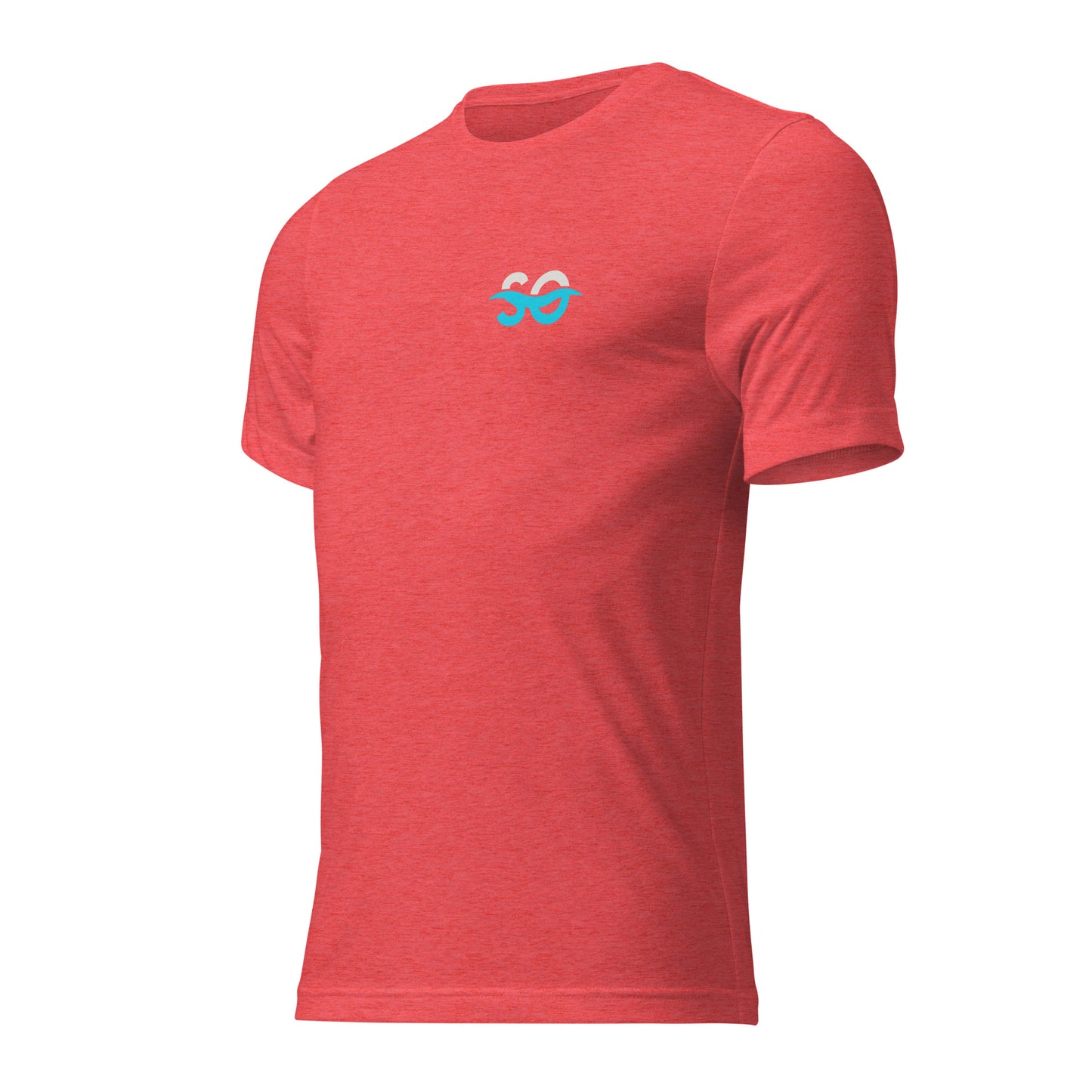 a red t - shirt with a blue bird on it