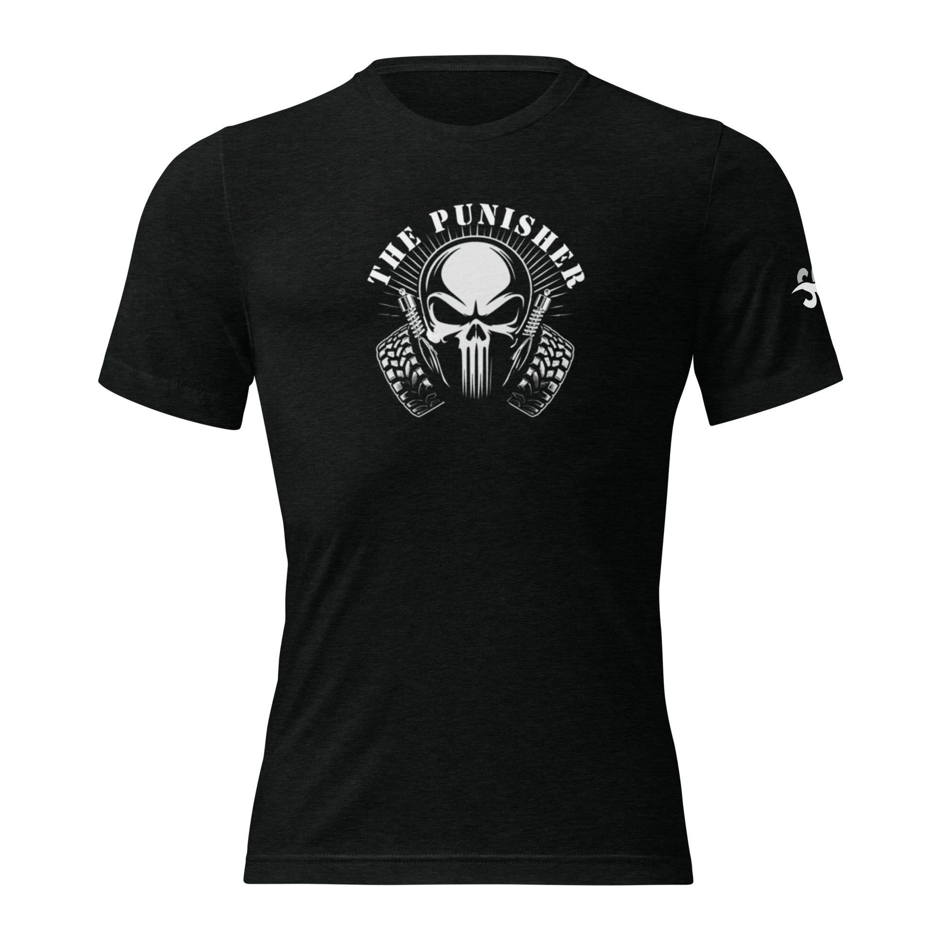 a black t - shirt with a skull on it