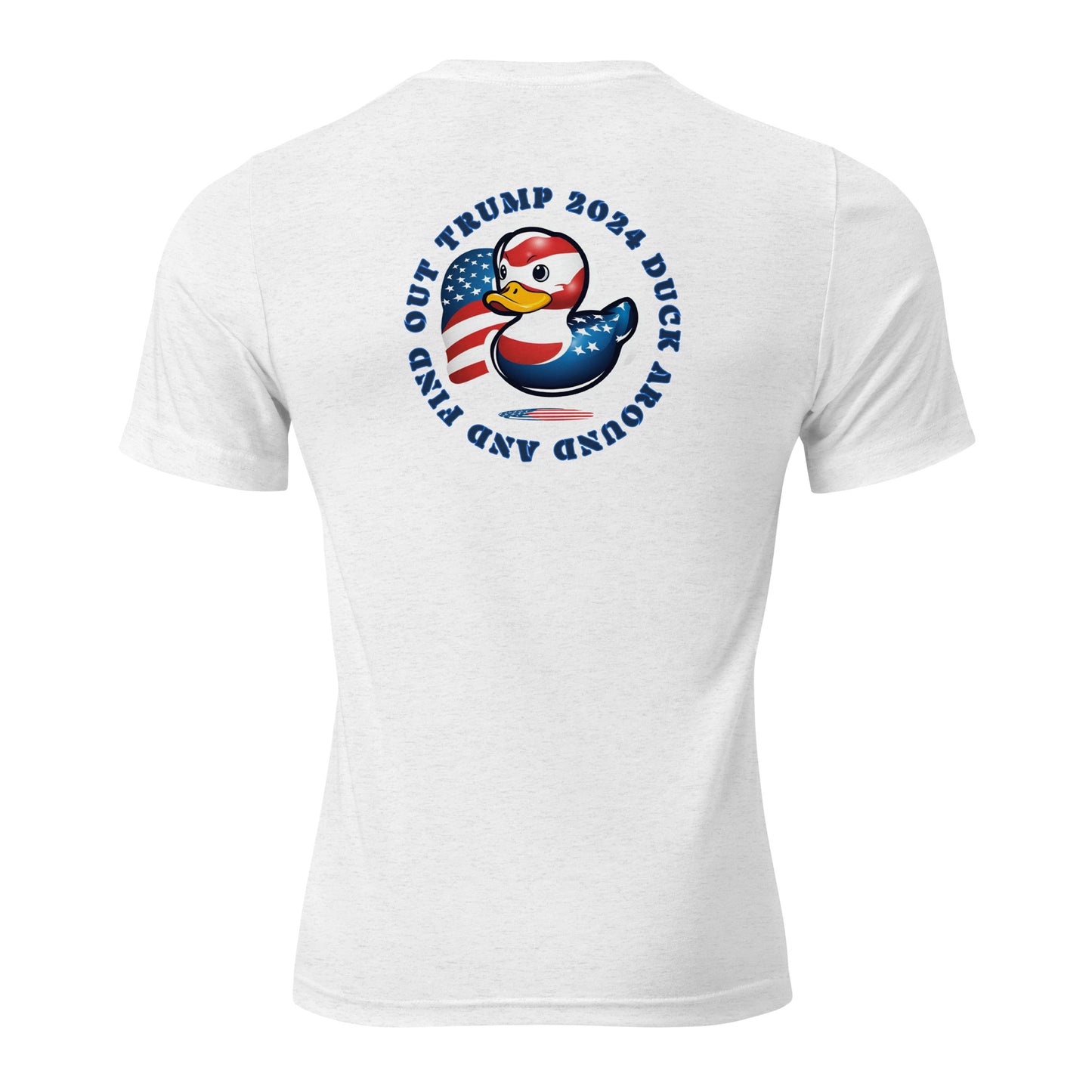 a white t - shirt with an american flag on it