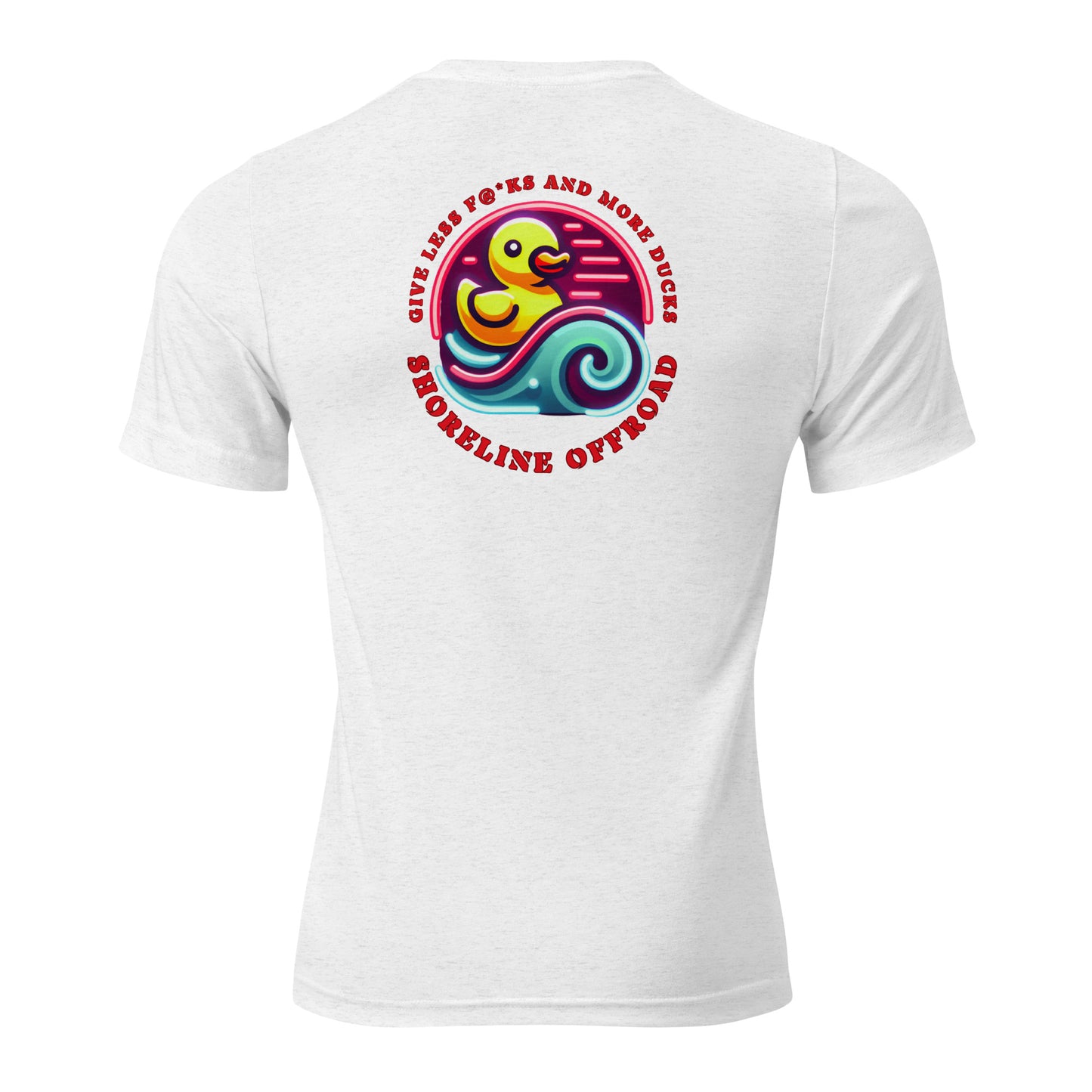 a white t - shirt with a colorful fish on it