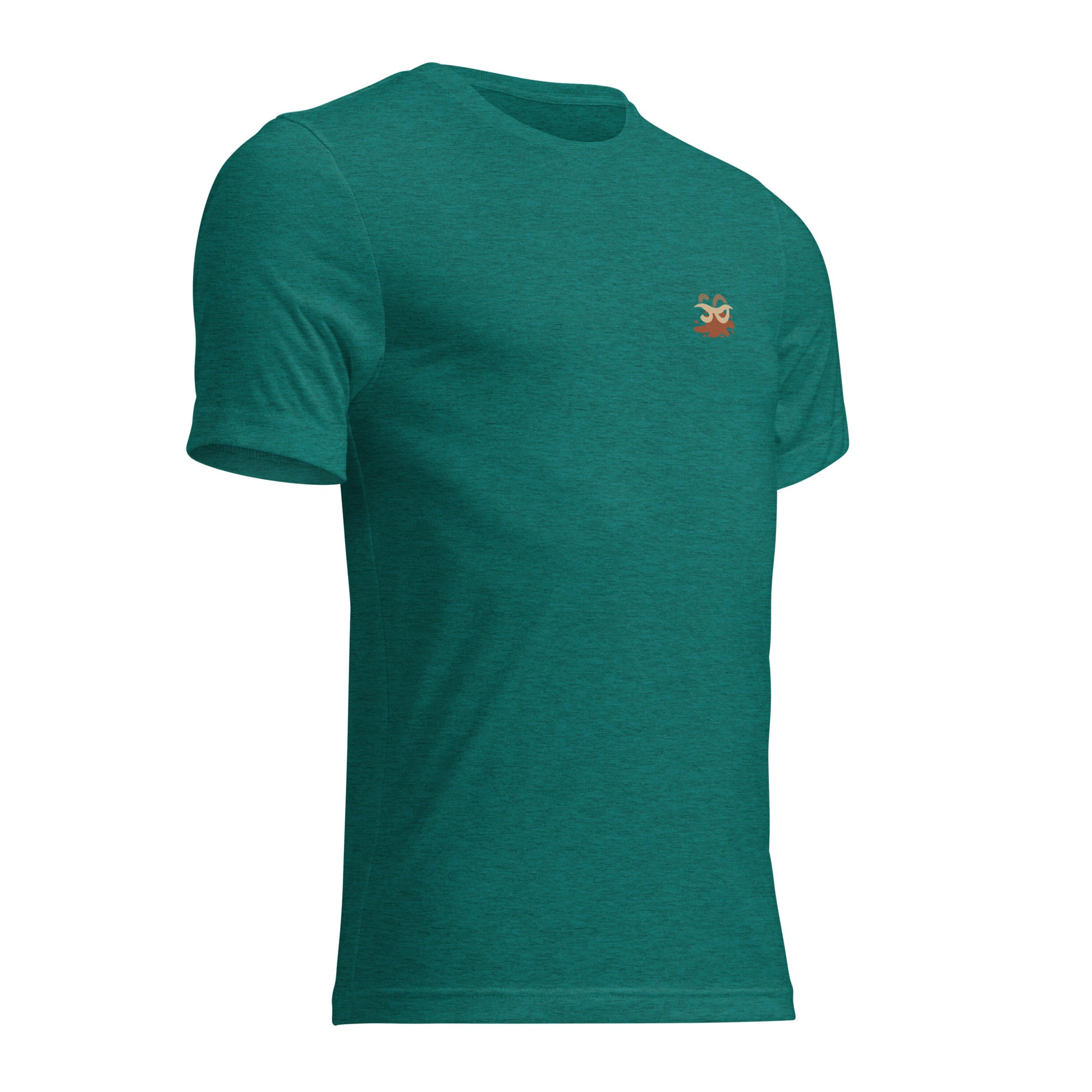 a green t - shirt with a red fox on the chest